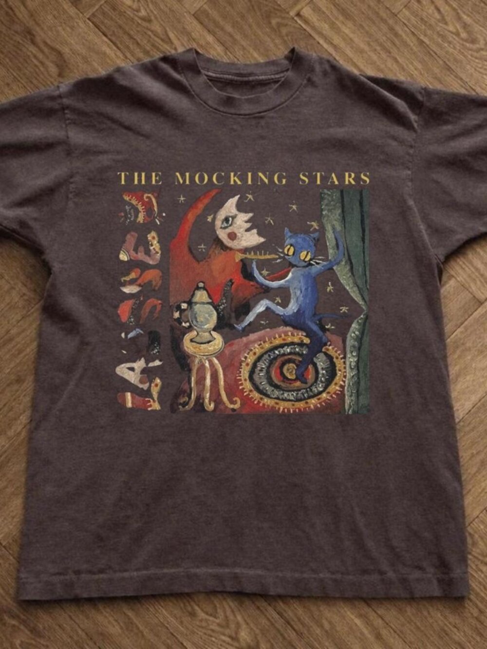 Gildan Dark Chocolate "The Mocking Stars" Graphic T-shirt